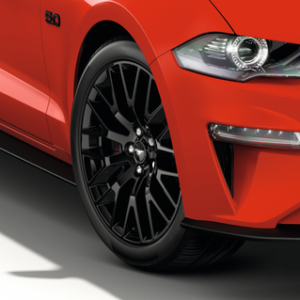 Platišče iz lahke zlitine 19" z 10 kraki, črn, spredaj